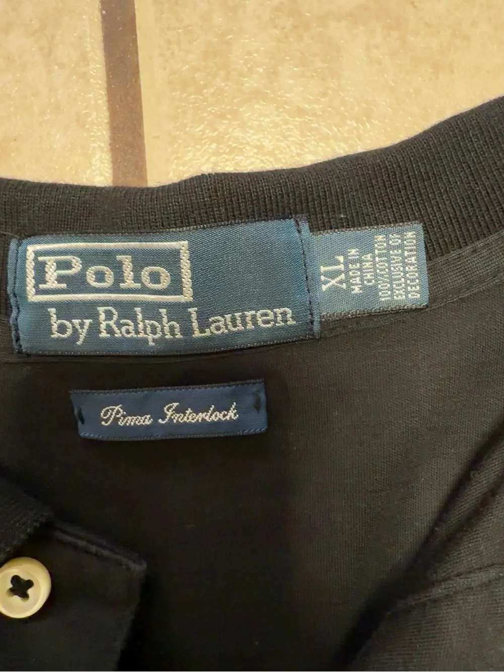 Polo Ralph Lauren Custom Slim Fit Black Polo Shirt Men’s XL